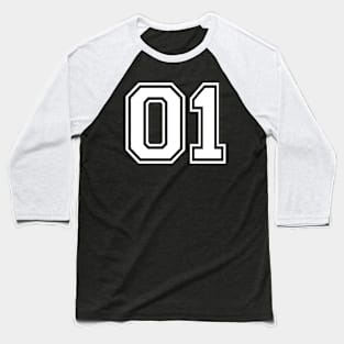 JERSEY NUMBER 01 Baseball T-Shirt